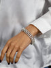 24.00 Carats Total Mixed Cut Diamond Open-Work Bracelet in Platinum