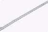 4.95 Carats Total Brilliant Round Diamond Double Channel Set Tennis Bracelet in White Gold