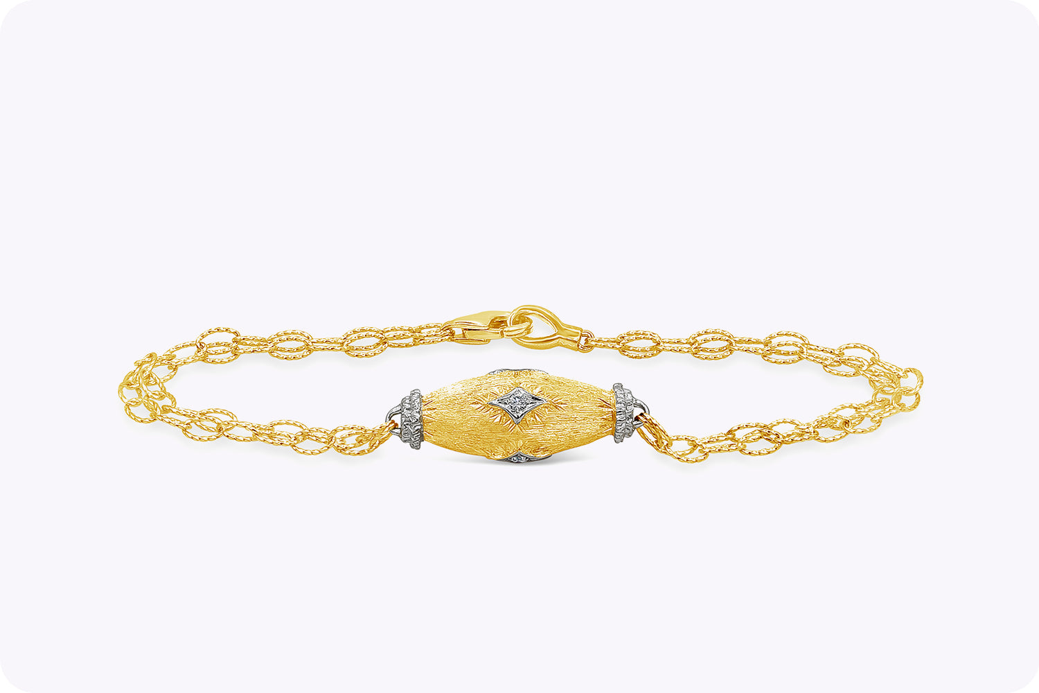 18k gold, round diamond bracelet