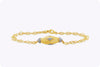 0.10 Carat Brilliant Round Diamond Brushed Yellow Gold Bracelet