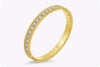 5.68 Carat Total Brilliant Round Shape Diamond Bangle Bracelet in Yellow Gold