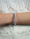 5.49 Carat Total Round Brilliant Cut Diamond Bangle Bracelet in White Gold