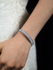 5.49 Carat Total Brilliant Round Diamonds Bangle Bracelet in White Gold