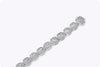 3.06 Carats Total Mixed Cut Diamond Cluster Halo Tennis Bracelet in White Gold