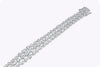 12.09 Carat Multi-Shape Diamond Three-Row Bracelet in White Gold