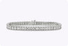 16.06 Carats Total Emerald Cut Diamond Tennis Bracelet in Platinum