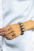 De Grisogono 13.50 Carat Total Black and White Diamond Cuff Bangle Bracelet in White Gold