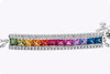 2.03 Carat Total Multi Color Sapphire and Diamond Fashion Bracelet in White Gold