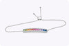 2.03 Carat Total Multi Color Sapphire and Diamond Fashion Bracelet in White Gold