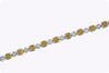 6.94 Carat Total Cushion Cut Fancy Yellow Color Diamond Halo Bracelet
