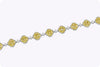 9.29 Carat Cushion Cut Fancy Color Yellow Diamond Halo Bracelet in Two Tone Gold