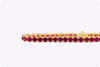 9.39 Carat Total Brilliant Round Cut Burmese Ruby Tennis Bracelet in Rose Gold