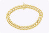 18 Karat Yellow Gold Cuban Link Chain Bracelet