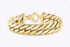 14 Karat Yellow Gold Wide Cuban Link Chain Bracelet