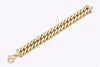 14 Karat Yellow Gold Wide Cuban Link Chain Bracelet