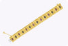 3.80 Carat Total Red And Blue Corundum Handcrafted Yellow Gold Bracelet