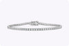 2.06 Carat Total Round Brilliant Cut Diamond Tennis Bracelet in White Gold