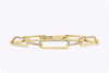 1.61 Carat Total Round Diamond in Open Work Design Link Bracelet in Yellow Gold