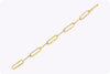 1.61 Carat Total Round Diamond in Open Work Design Link Bracelet in Yellow Gold