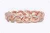 13.19 Carat Total Round Brilliant Cut Diamond Intertwined Large Link Bracelet in Rose Gold