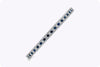 2.63 Carats Total Alternating Blue Sapphire and Diamond Bangle Bracelet in White Gold