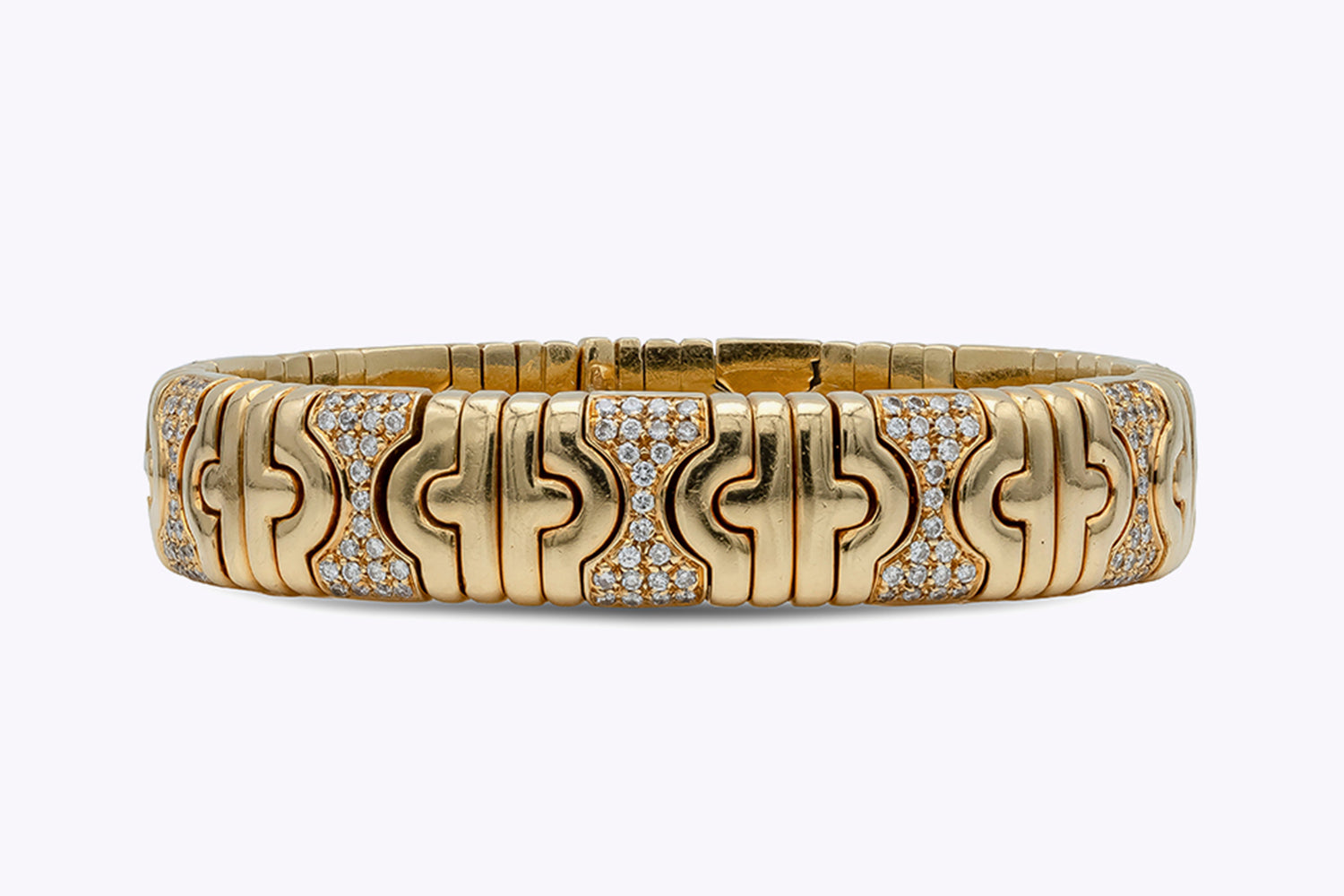 Bvlgari Parenthesis 18K Gold Cuff Bangle Bracelet