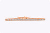 5.20 Carat Total Round Brilliant Cut Diamond Tennis Bracelet in Rose Gold