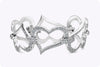 Piaget 4.7 Carats Total Round Brilliant Cut Diamond Link Heart Bracelet in White Gold