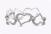 Piaget 4.7 Carats Total Round Brilliant Cut Diamond Link Heart Bracelet in White Gold