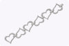 Piaget 4.7 Carats Total Round Brilliant Cut Diamond Link Heart Bracelet in White Gold