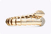 1.74 Carats Total Round Diamond Serpentine Design Bangle Bracelet in Yellow Gold