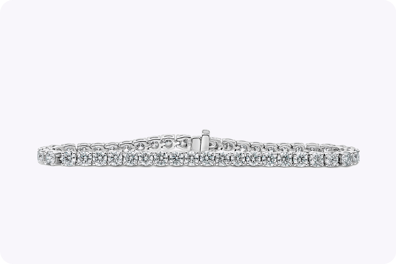 8.71 Carat Total Round Brilliant Cut Diamond Tennis Bracelet in White Gold