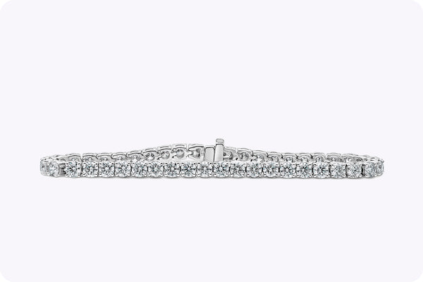 8.71 Carat Total Brilliant Round Cut Diamond Tennis Bracelet in White Gold