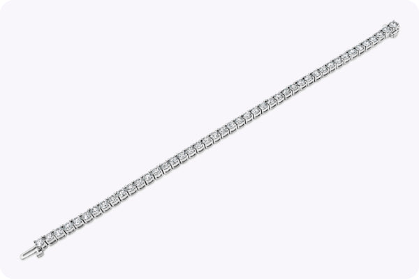 8.71 Carat Total Brilliant Round Cut Diamond Tennis Bracelet in White Gold