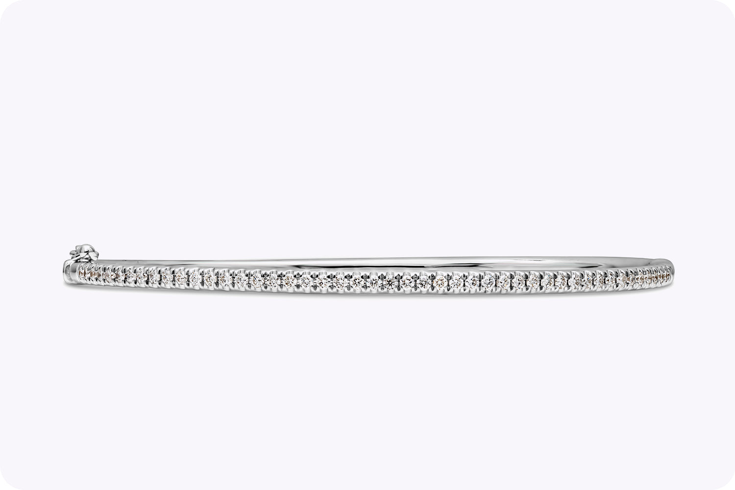 0.50 Carats Total Brilliant Round Cut Diamond Bangle in White Gold