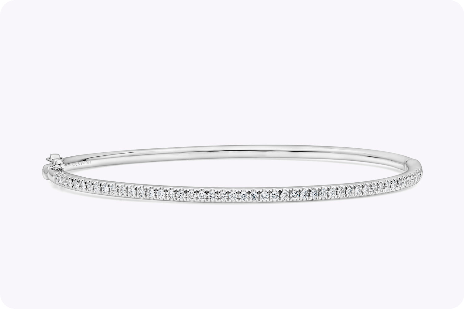 0.50 Carats Total Brilliant Round Cut Diamond Bangle in White Gold