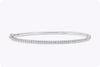 0.50 Carats Total Brilliant Round Cut Diamond Bangle in White Gold