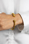 Antique 20 Karat Yellow Gold Braided Hand-Made Bangle Bracelet