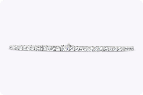 3.11 Carats Total Round Brilliant Cut Diamond Tennis Bracelet in White Gold