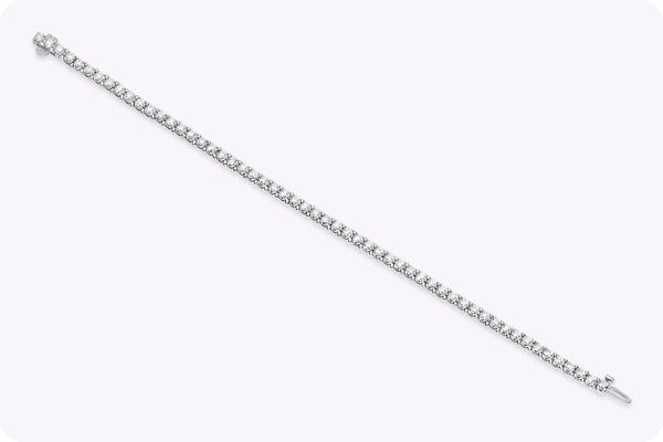 1.94 Carats Total Round Brilliant Cut Diamond Tennis Bracelet in White Gold