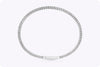 1.75 Carats Total Round Brilliant Cut Diamond Bangle Bracelet in White Gold