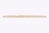 1.75 Carats Total Round Brilliant Cut Diamond Bangle Bracelet in Yellow Gold