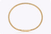 1.75 Carats Total Round Brilliant Cut Diamond Bangle Bracelet in Yellow Gold