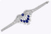 49.95 Carats Total Important Sapphire & Mixed-Cut Diamond Bracelet in White Gold