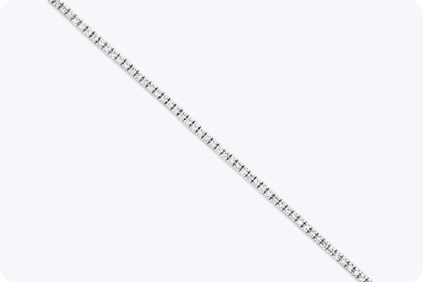 0.70 Carat Total Round Cut Diamond Tennis Bracelet in White Gold