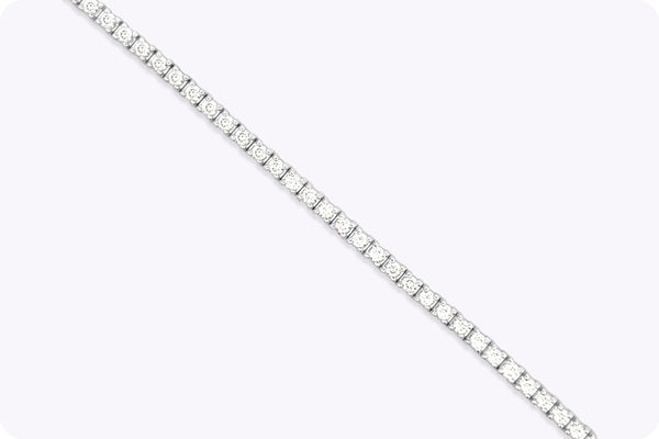 1.08 Carats Total Round Brilliant Cut Diamond Tennis Bracelet in White Gold