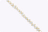 3.87 Carats Total Mixed-Cut Diamond Tennis Bracelet in Yellow Gold