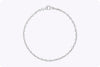 0.58 Carat Total Round Brilliant Cut Diamond Fashion Bracelet in White Gold