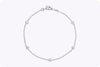 0.26 Carat Total Round Brilliant Cut Diamonds By the Yard Bracelet in White Gold