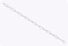 1.55 Carat Total Round Cut Diamond Fashion Link Bracelet in White Gold